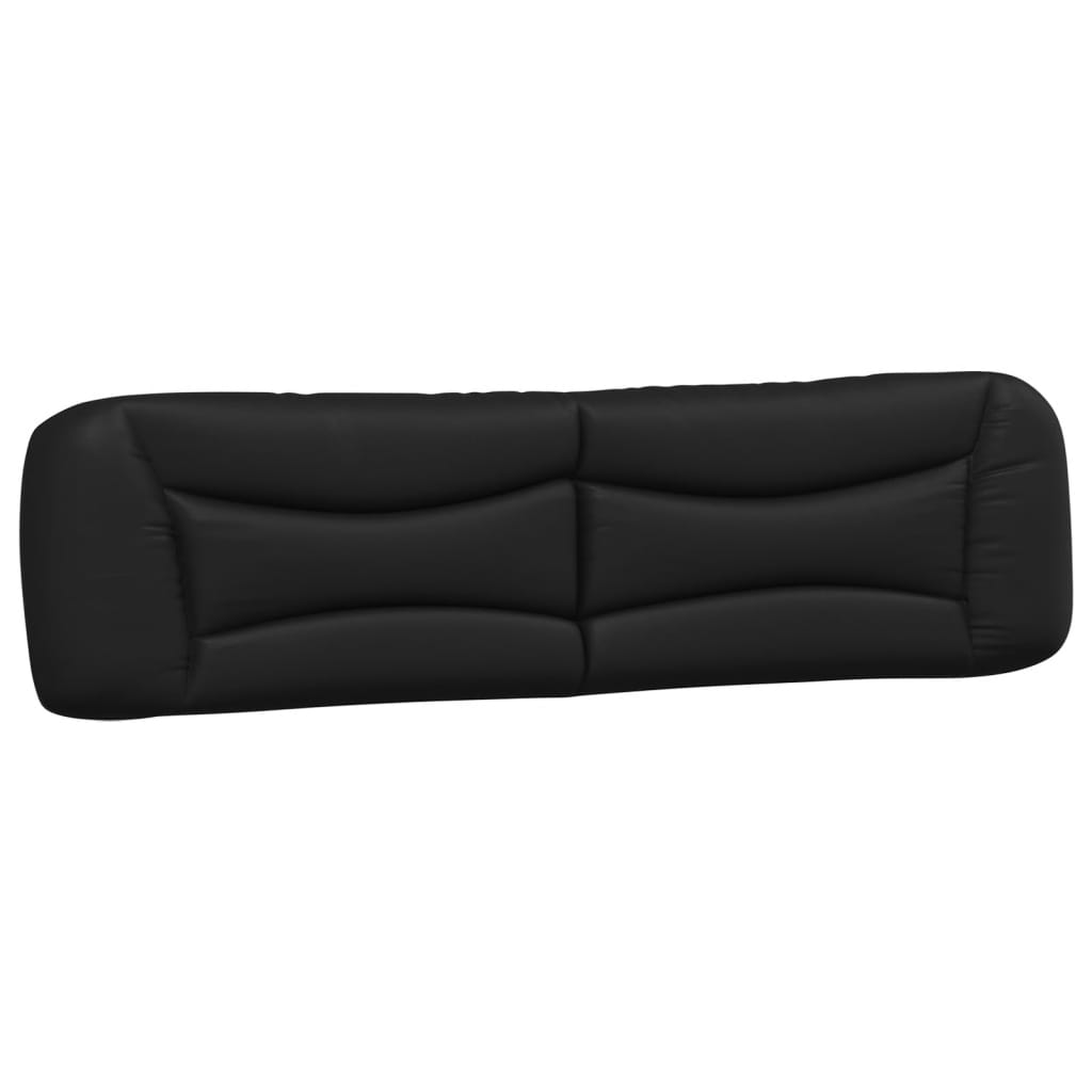 vidaXL Almofadão de cabeceira Hvar 200 cm couro artificial preto