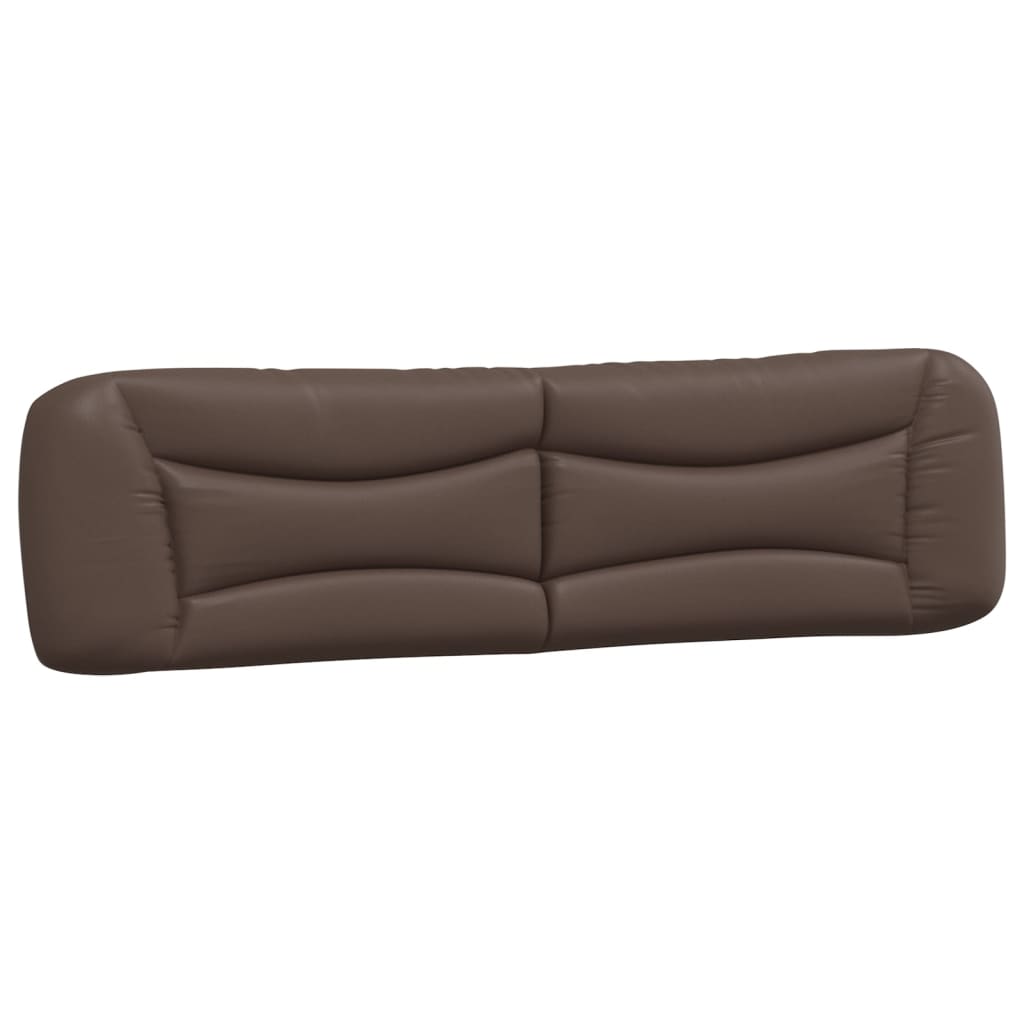 vidaXL Almofadão de cabeceira Hvar 200 cm couro artificial castanho
