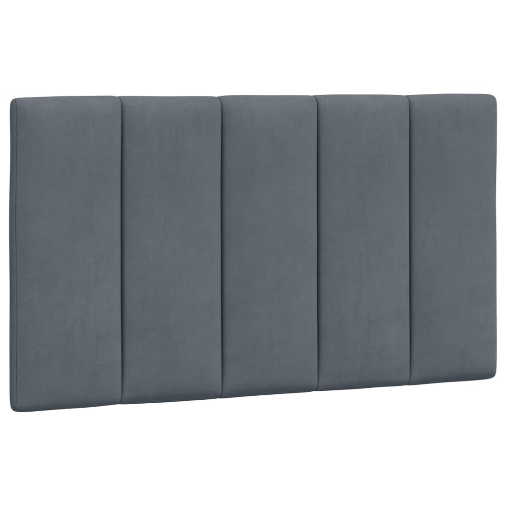 vidaXL Almofadão de cabeceira Hanko 80 cm veludo cinzento-escuro