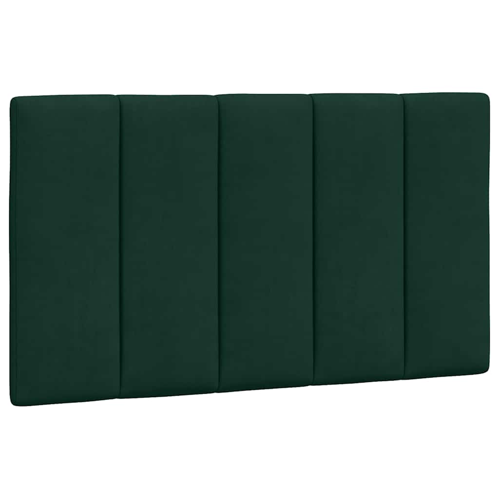 vidaXL Almofadão de cabeceira Hanko 90 cm veludo verde-escuro