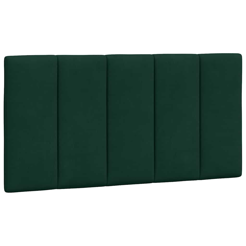 vidaXL Almofadão de cabeceira Hanko 100 cm veludo verde-escuro