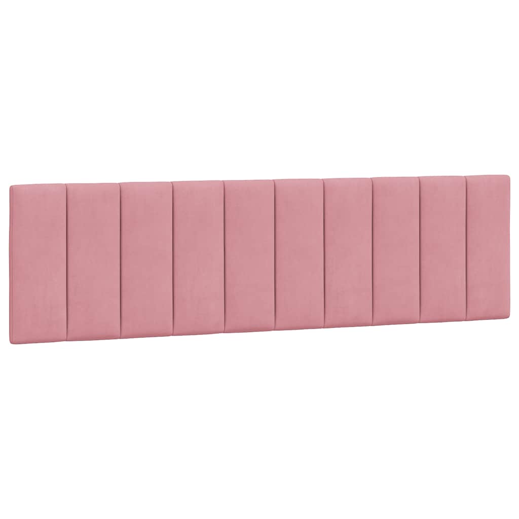vidaXL Almofadão de cabeceira Hanko 180 cm veludo rosa