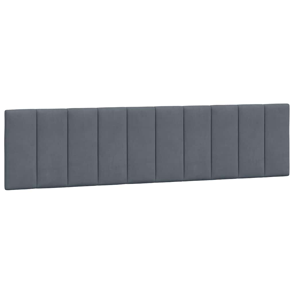 vidaXL Almofadão de cabeceira Hanko 200 cm veludo cinzento-escuro