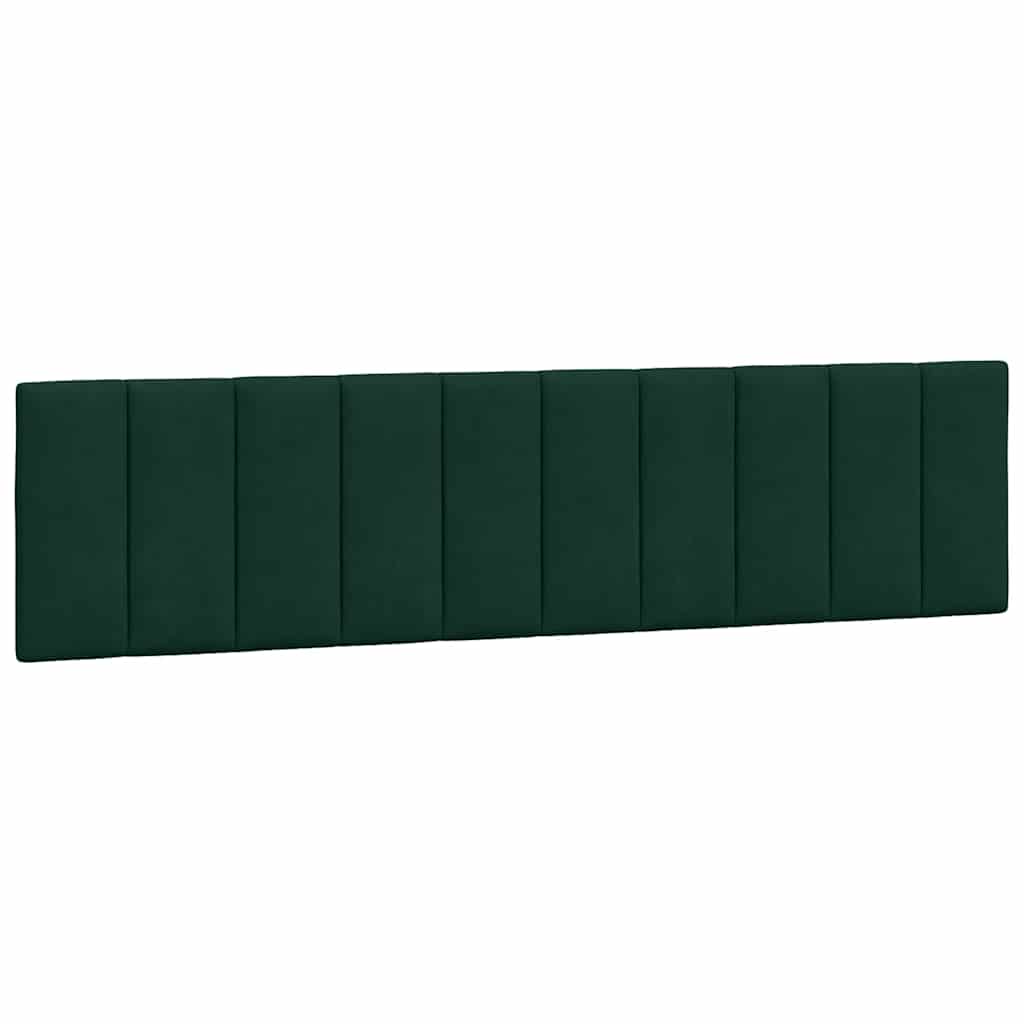vidaXL Almofadão de cabeceira Hanko 200 cm veludo verde-escuro