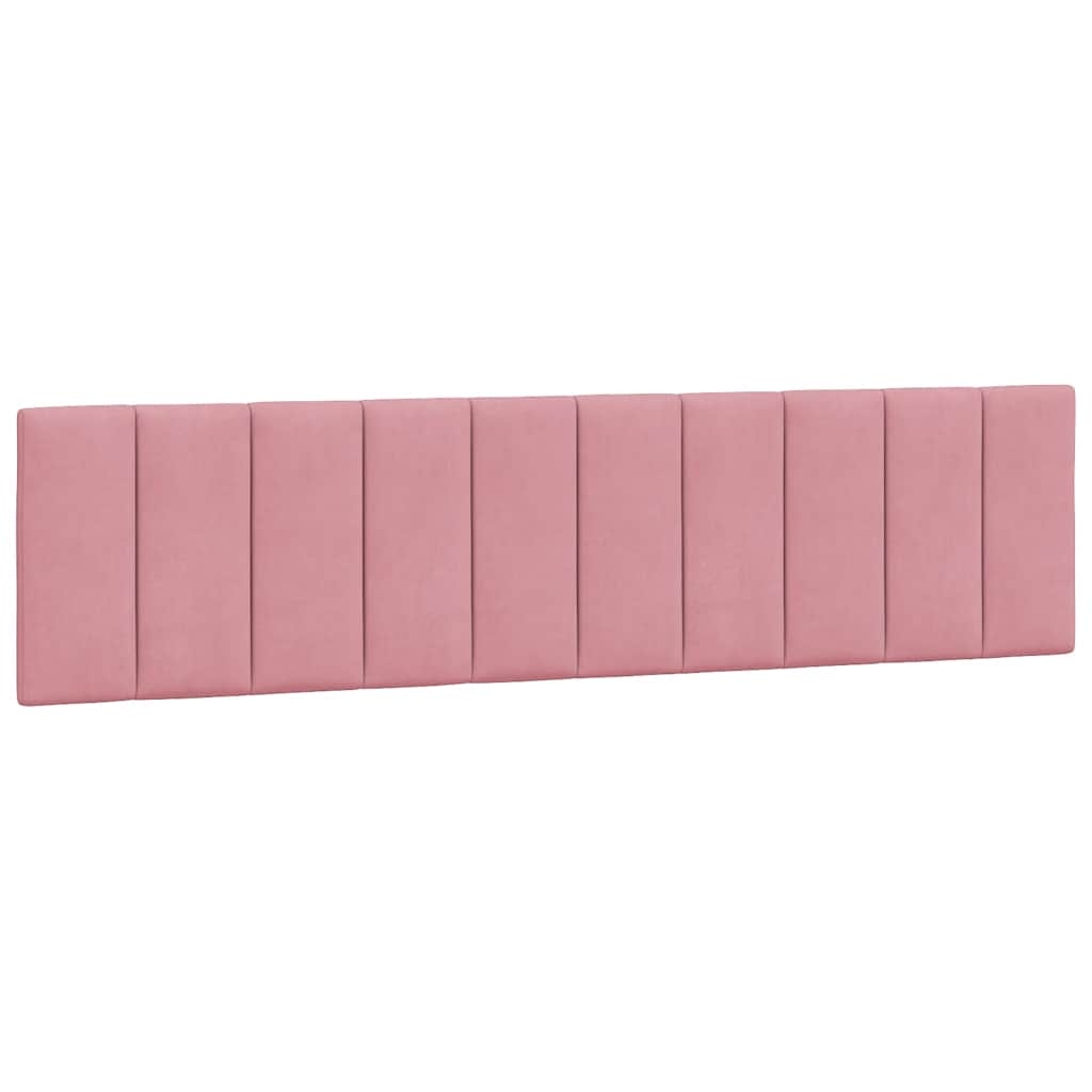 vidaXL Almofadão de cabeceira Hanko 200 cm veludo rosa