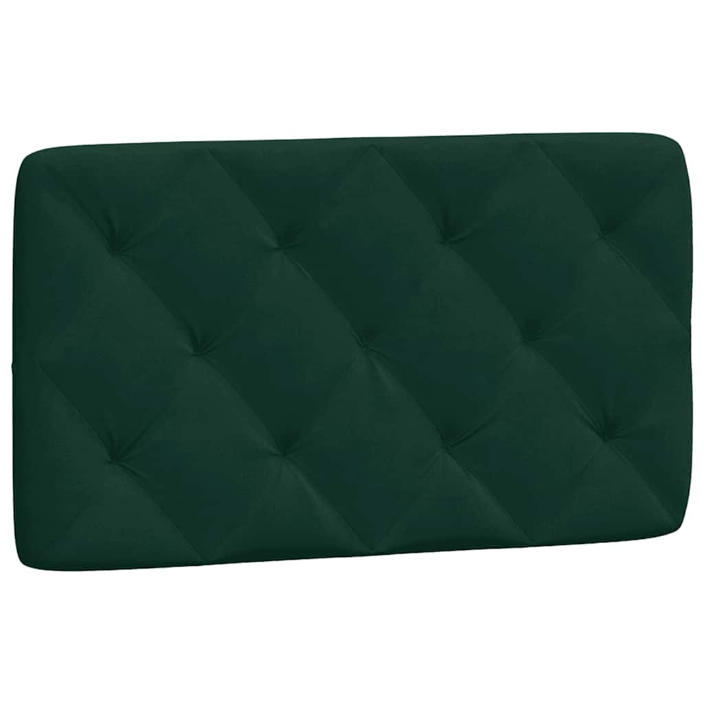 vidaXL Almofadão de cabeceira 80 cm veludo verde-escuro