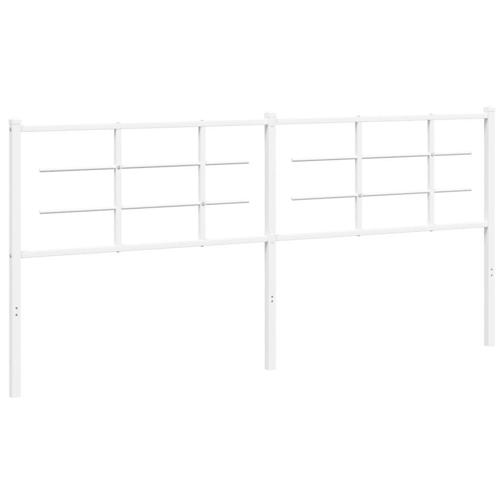 vidaXL Cabeceira de substituição 200 cm metal branco