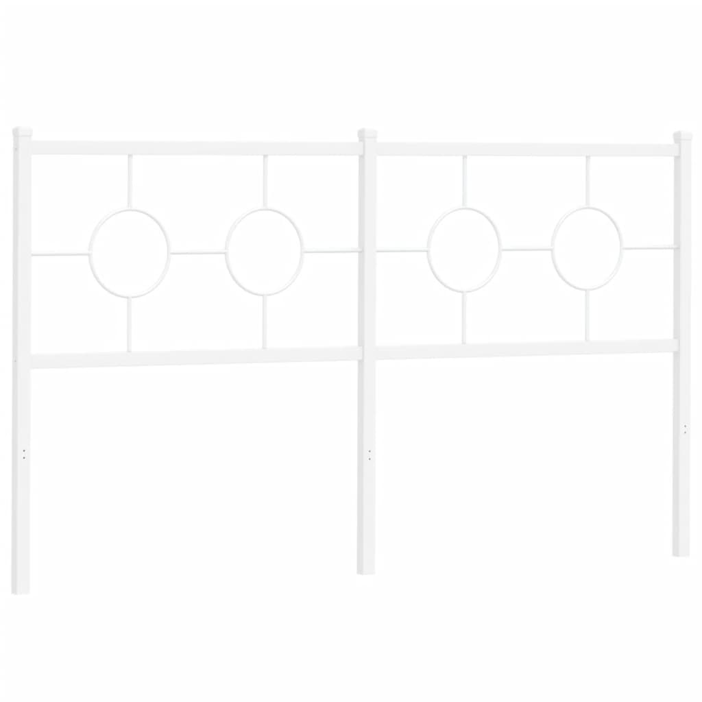 vidaXL Cabeceira de substituição 160 cm metal branco