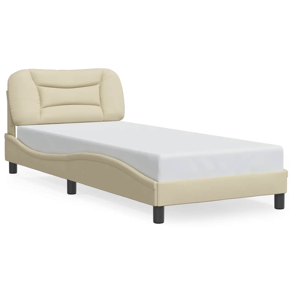 vidaXL Estrutura de cama sem colchão Hvar 80x200 cm creme
