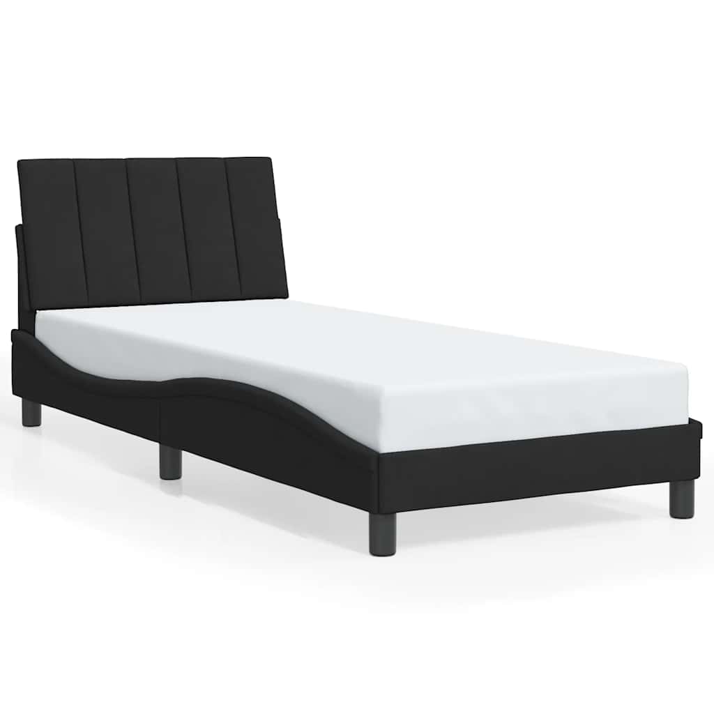 vidaXL Estrutura de cama sem colchão Hanko 90x190 cm veludo preto