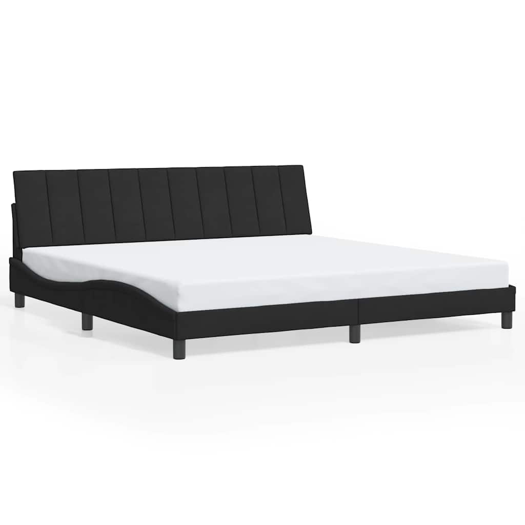 vidaXL Estrutura de cama sem colchão Hanko 200x200 cm veludo preto