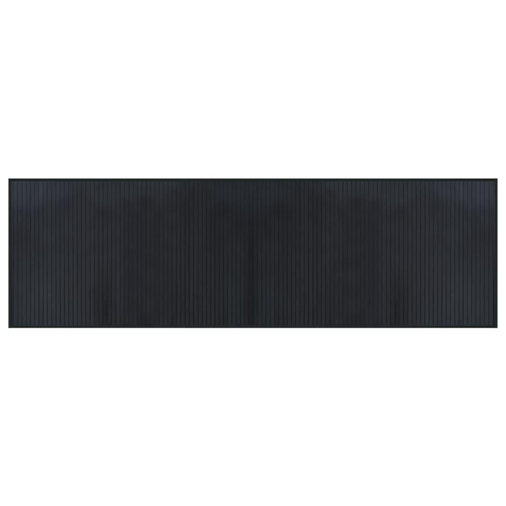 vidaXL Tapete retangular 60x200 cm bambu preto