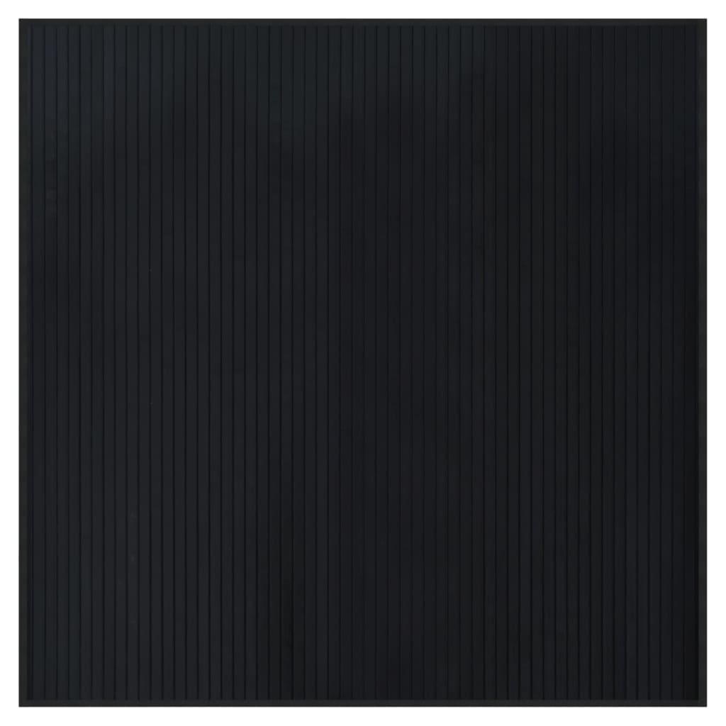 vidaXL Tapete quadrado 100x100 cm bambu preto