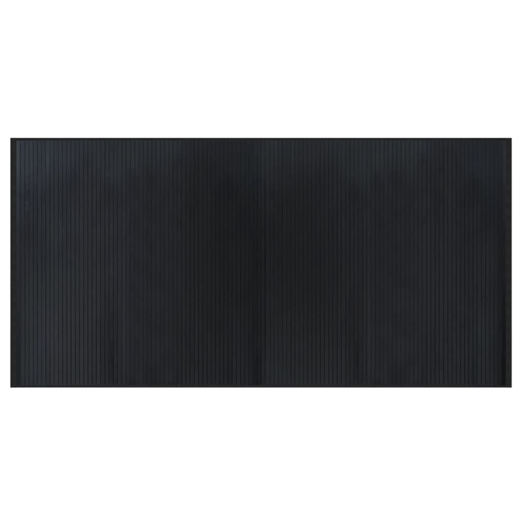 vidaXL Tapete retangular 100x200 cm bambu preto