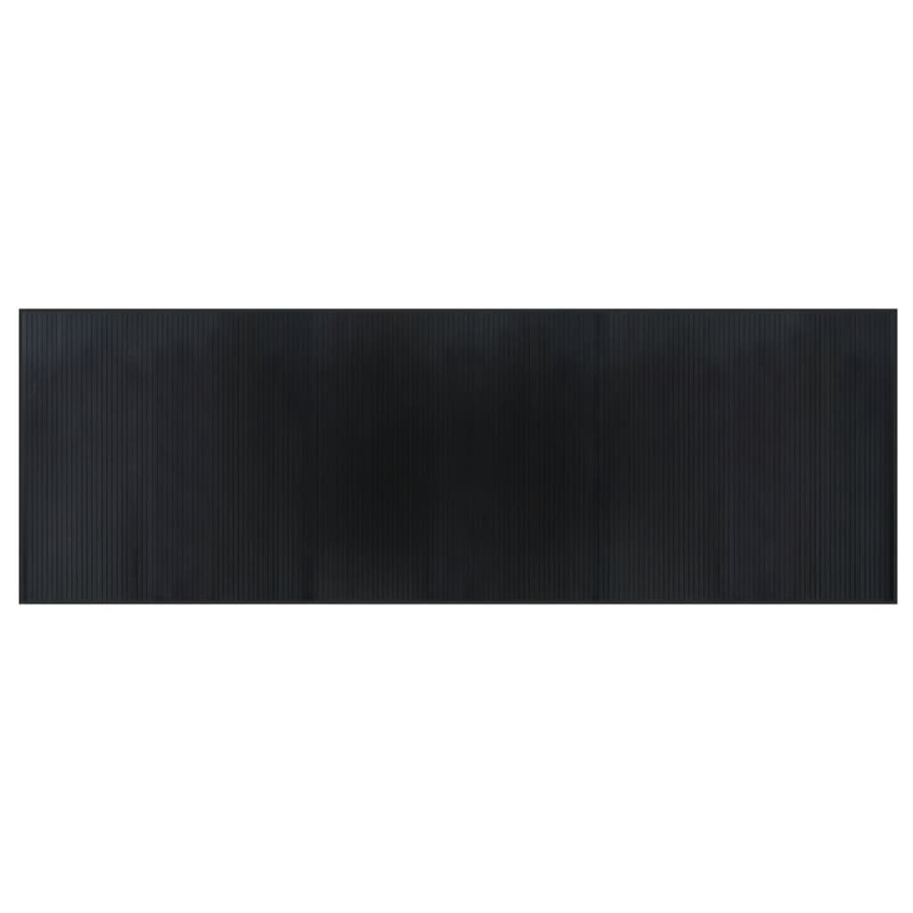 vidaXL Tapete retangular 100x300 cm bambu preto