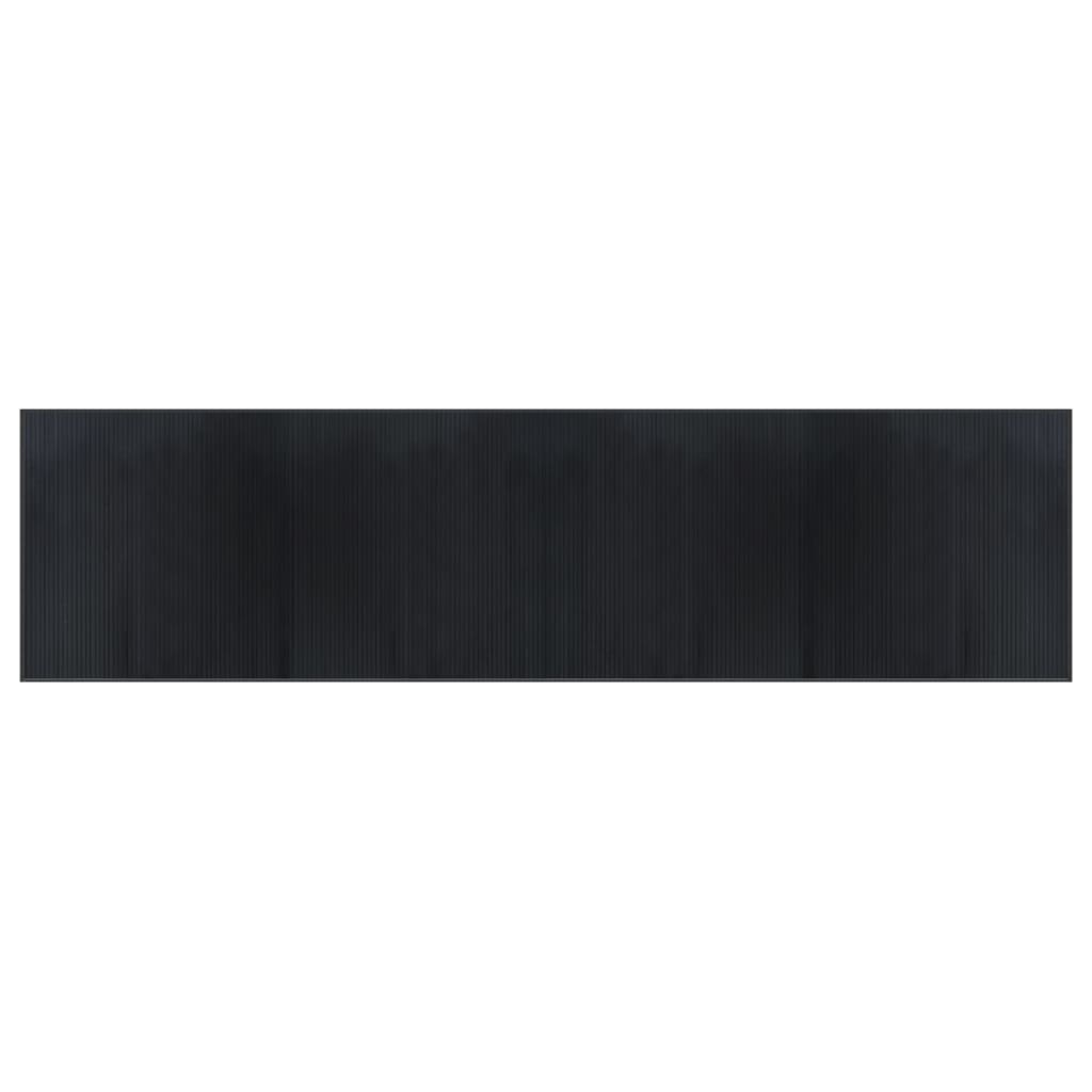vidaXL Tapete retangular 100x400 cm bambu preto