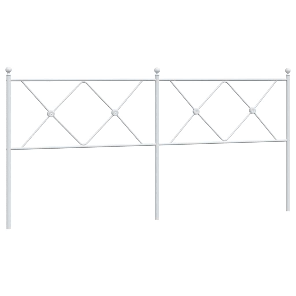 vidaXL Cabeceira de substituição 180 cm metal branco