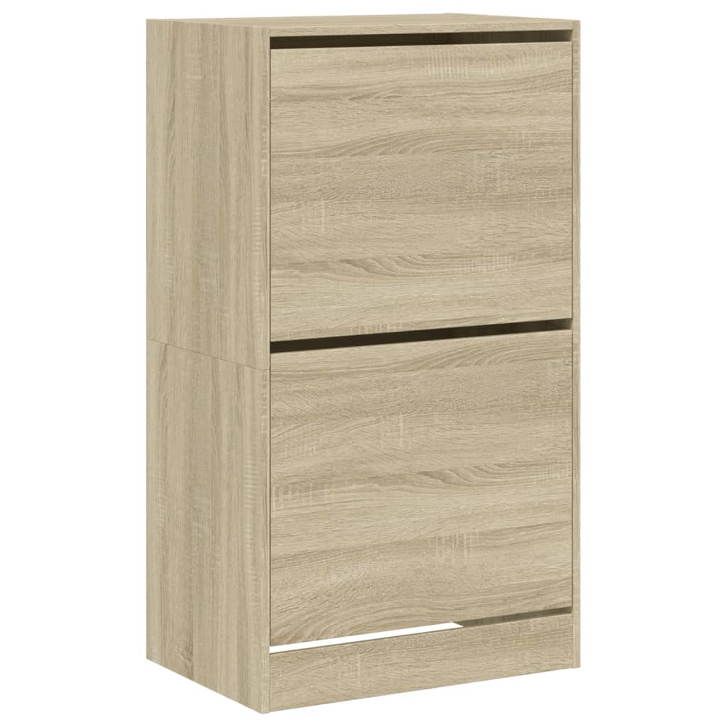 vidaXL Sapateira c/ 2 gavetas articuladas 60x42x108 cm carvalho sonoma
