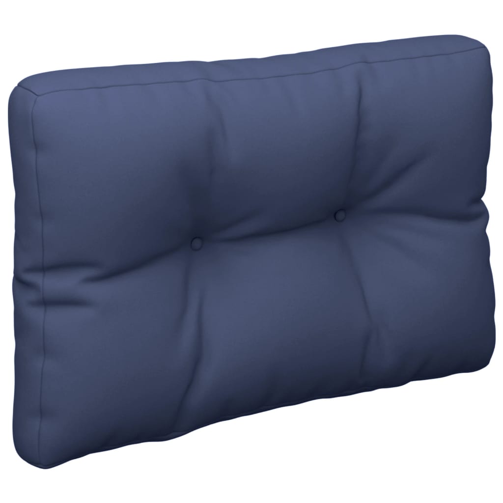 vidaXL Almofadão para sofá de paletes 50x40x12 cm tecido azul marinho
