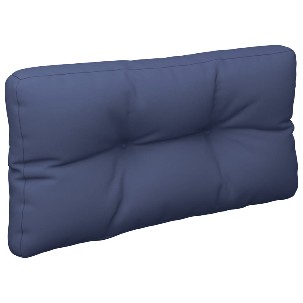 vidaXL Almofadão para sofá de paletes 120x40x12 cm tecido azul-marinho