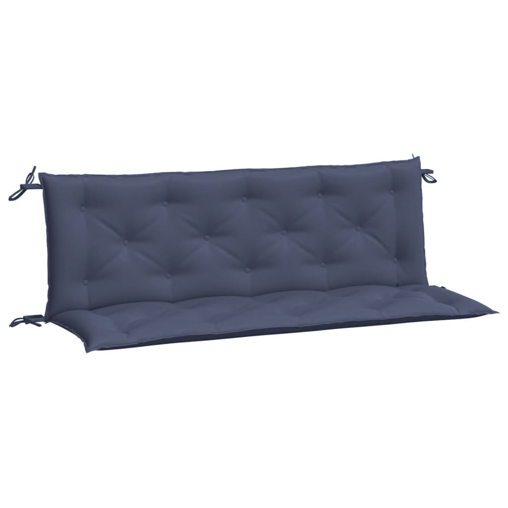 vidaXL Almofadões banco jardim 2 pcs 150x50x7cm oxford azul-marinho
