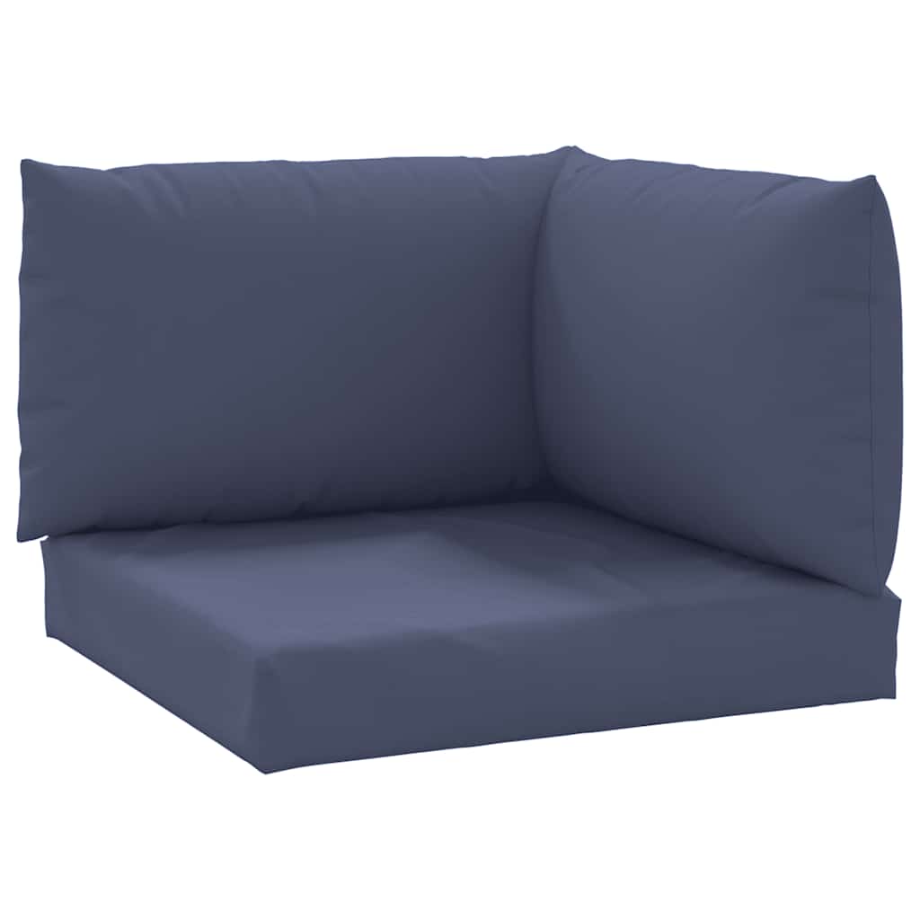vidaXL Almofadões p/ sofá de paletes 3 pcs tecido oxford azul-marinho