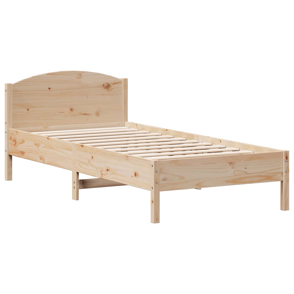 vidaXL Cama sem colchão 100x200 cm madeira de pinho maciça