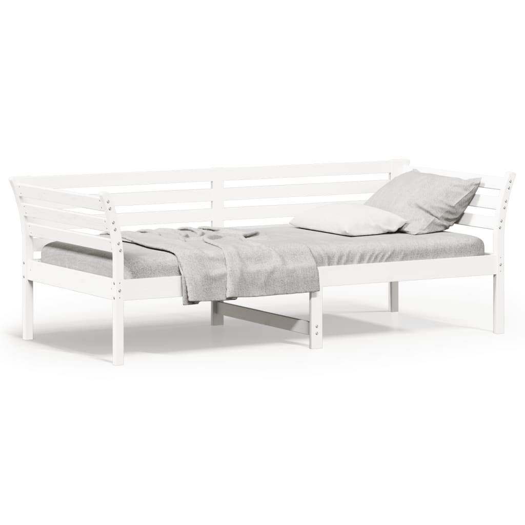 vidaXL Sofá-cama sem colchão 80x200 cm madeira de pinho maciça branco