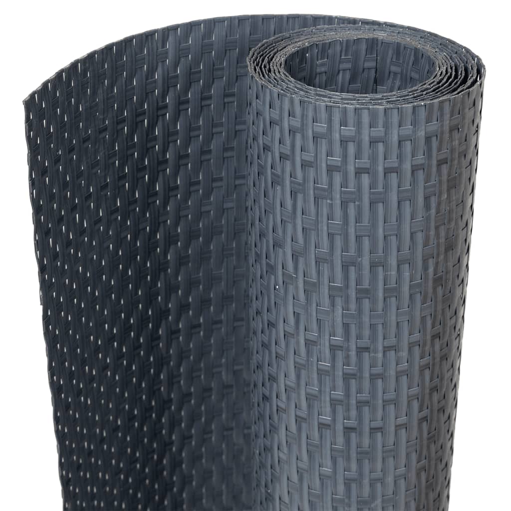 vidaXL Tela de varanda 500x90 cm vime PE antracite