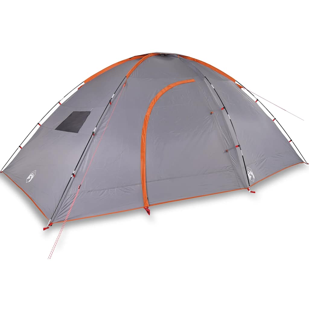 vidaXL Tenda de campismo para 8 pessoas impermeável cinza e laranja