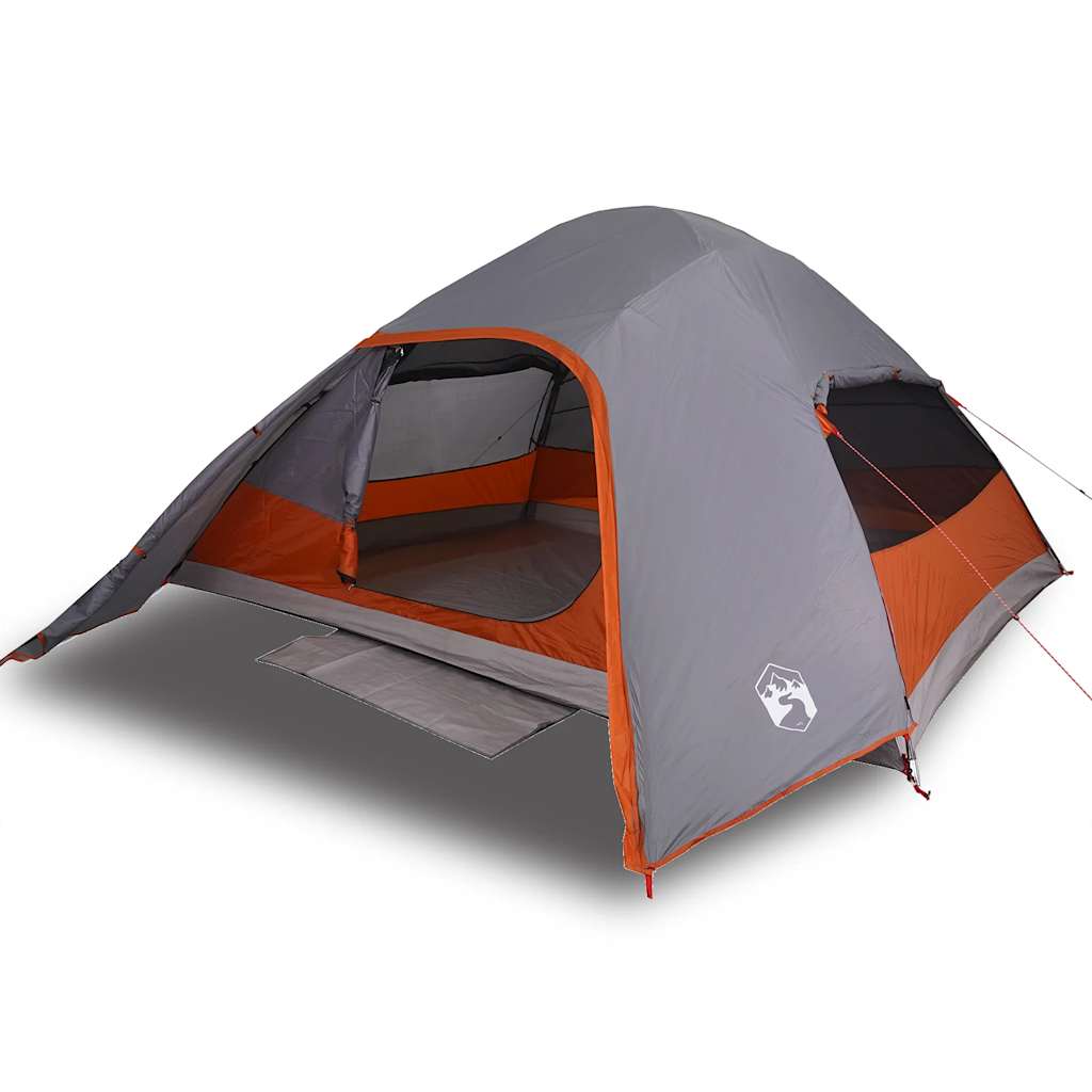 vidaXL Tenda de campismo cúpula para 4 pessoas impermeável cinza