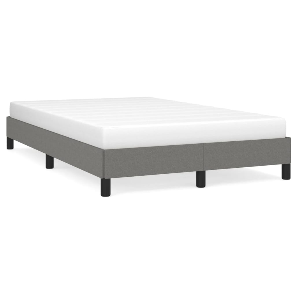 vidaXL Estrutura de cama sem colchão cinza escuro 120x190 cm tecido
