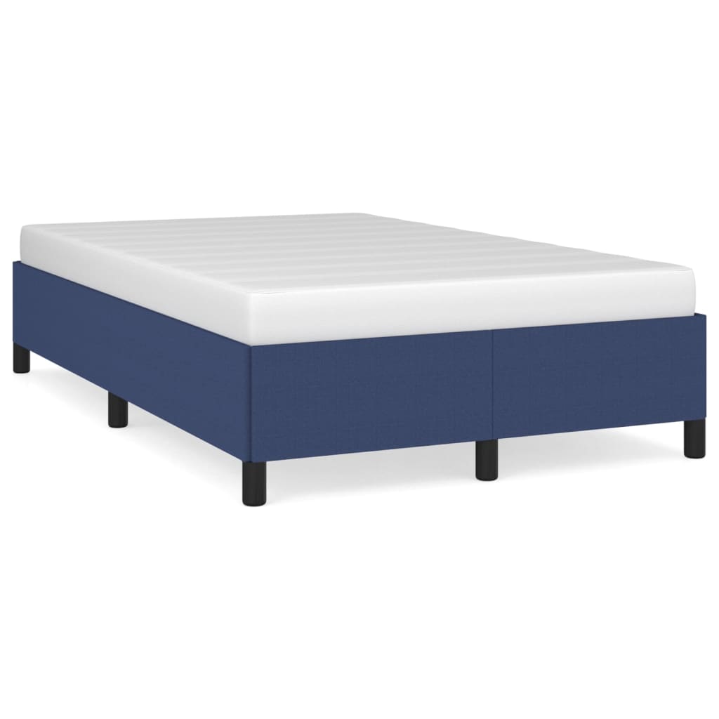 vidaXL Estrutura de cama sem colchão 120x190 cm tecido azul