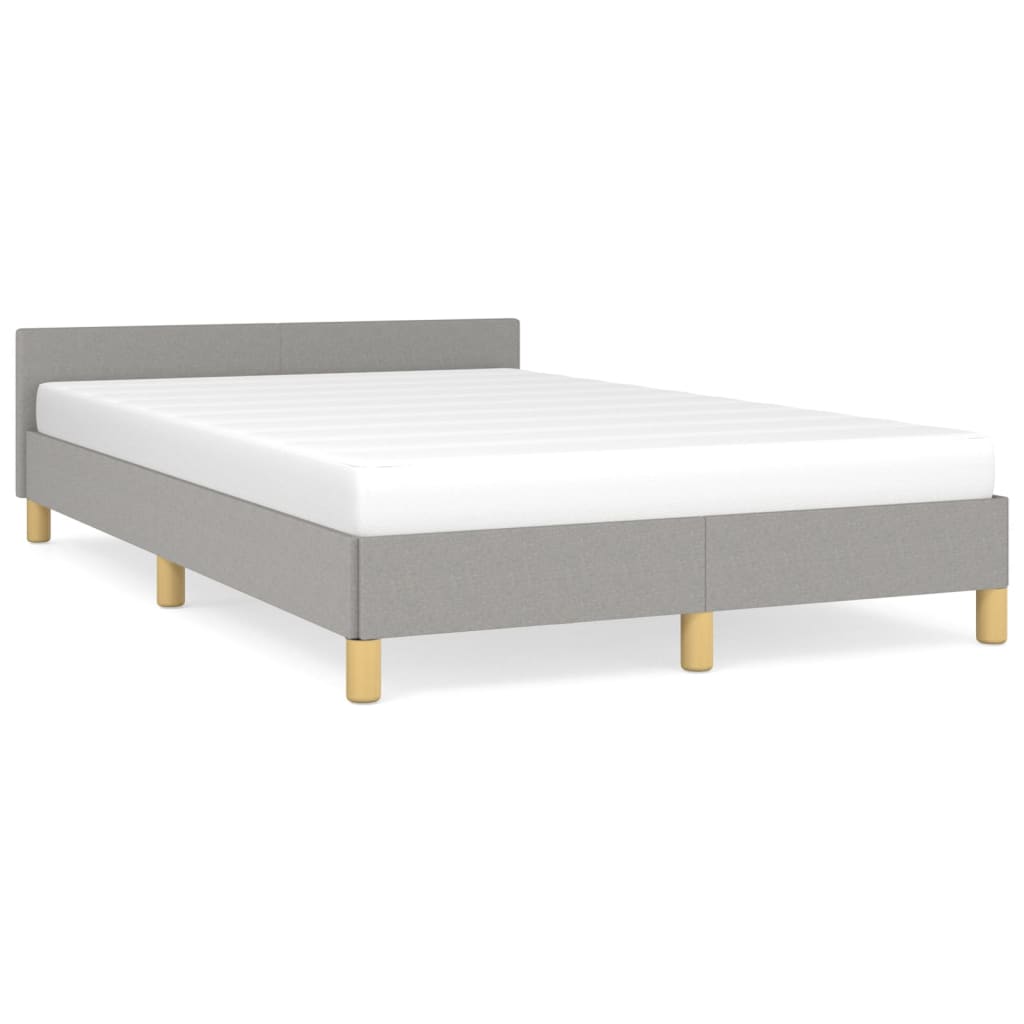 vidaXL Estrutura de cama sem colchão cinza claro tecido