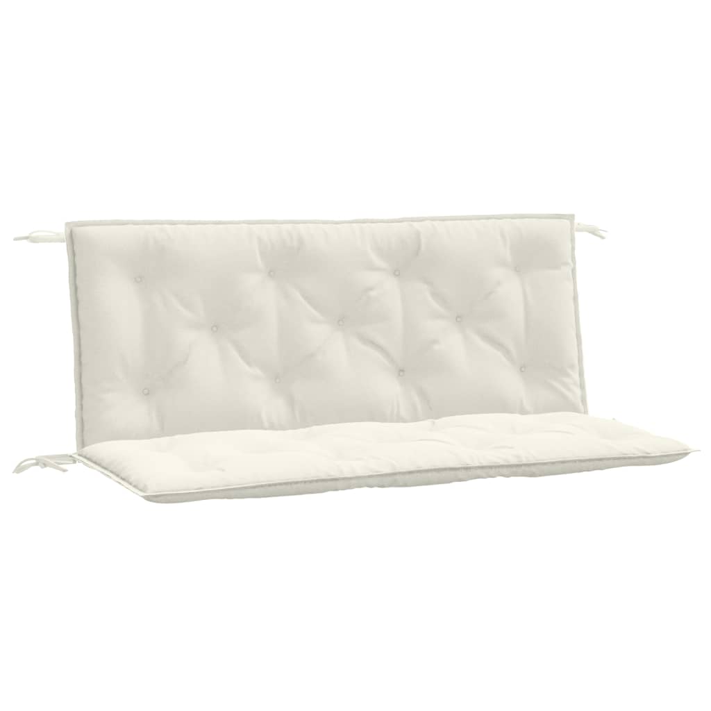 vidaXL Almofadões banco jardim 2pcs 120x50x7cm mesclado creme