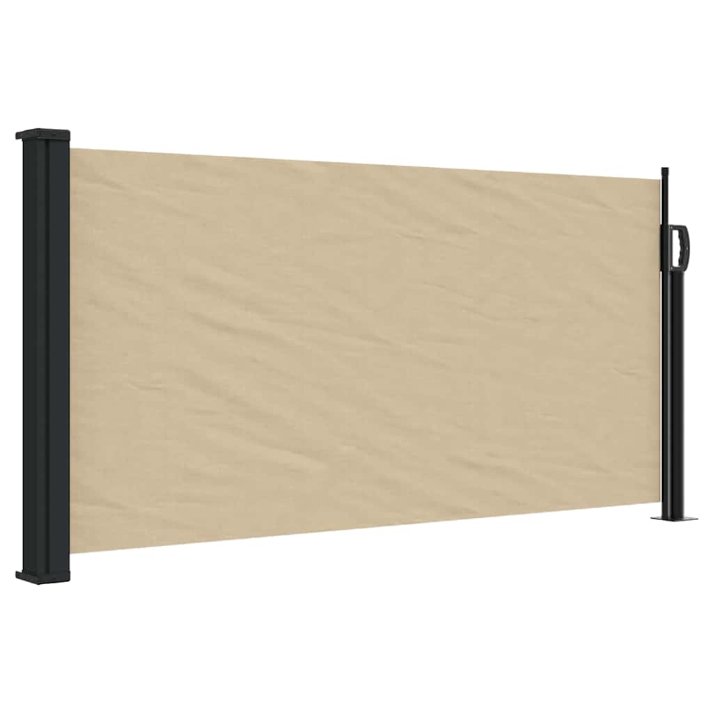 vidaXL Toldo lateral retrátil 100x500 cm bege