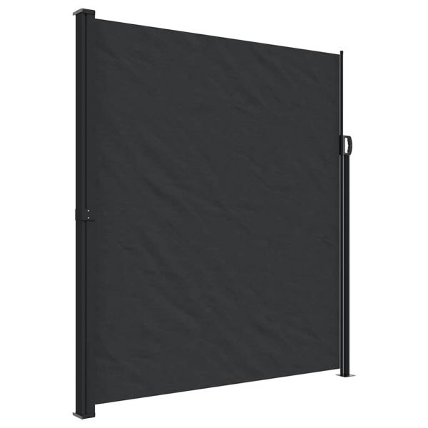 vidaXL Toldo Lateral Retrátil 220x600 cm Preto - 1314823735