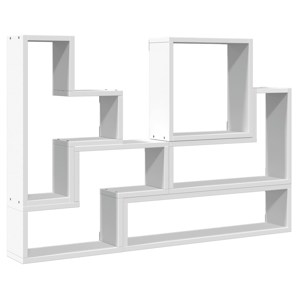 vidaXL Estante de parede 96x12x64 cm contraplacado branco