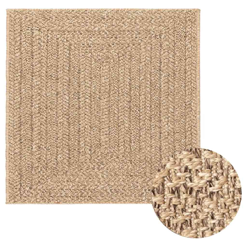 vidaXL Tapete ZIZUR 240x240 cm aspeto de juta interior e exterior