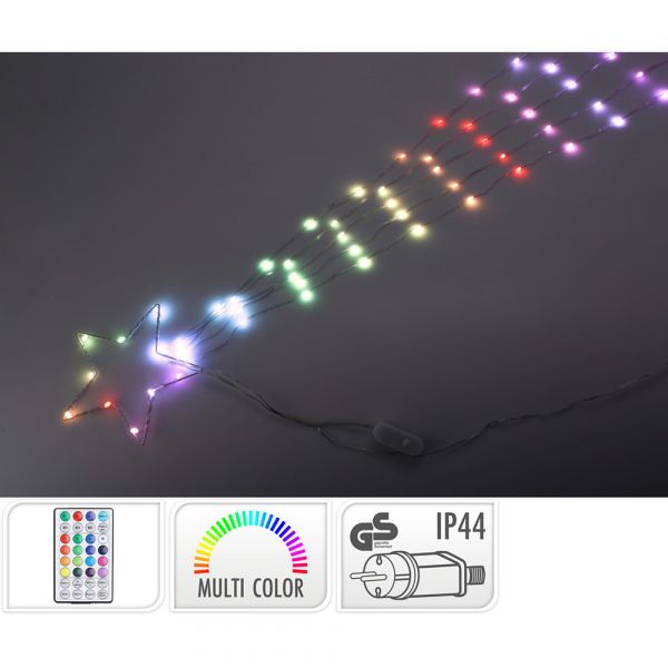 Basics Enfeite LED Estrela Fugaz RGB 85 LEDs