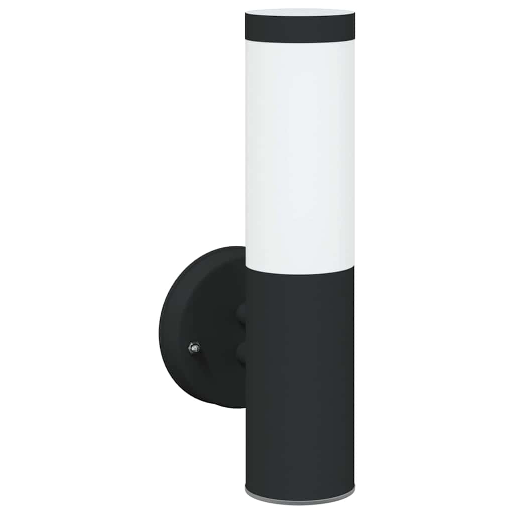 vidaXL Luz de Parede para Exterior Preto 15 x 7,5 x 33 cm