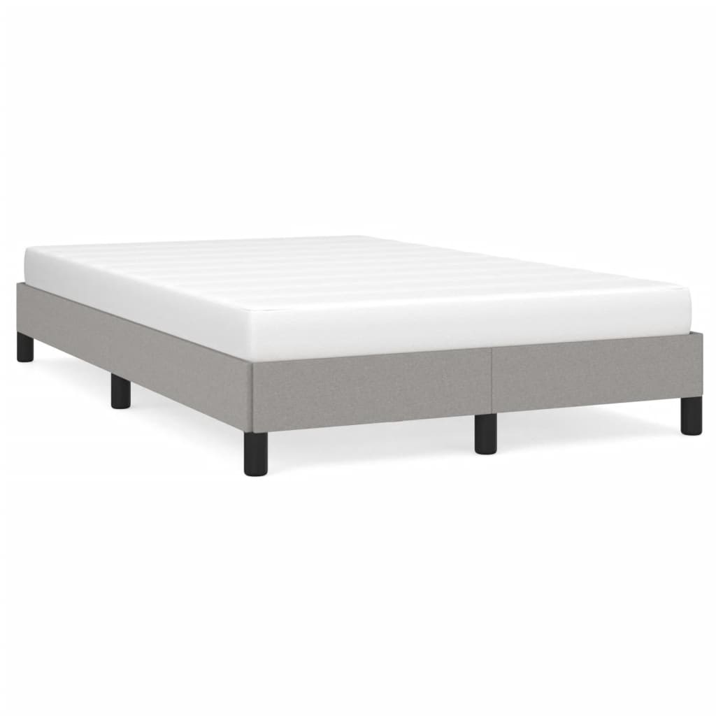 vidaXL Estrutura de cama sem colchão cinza claro tecido
