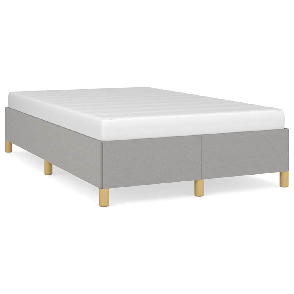 vidaXL Estrutura de cama sem colchão cinza claro tecido