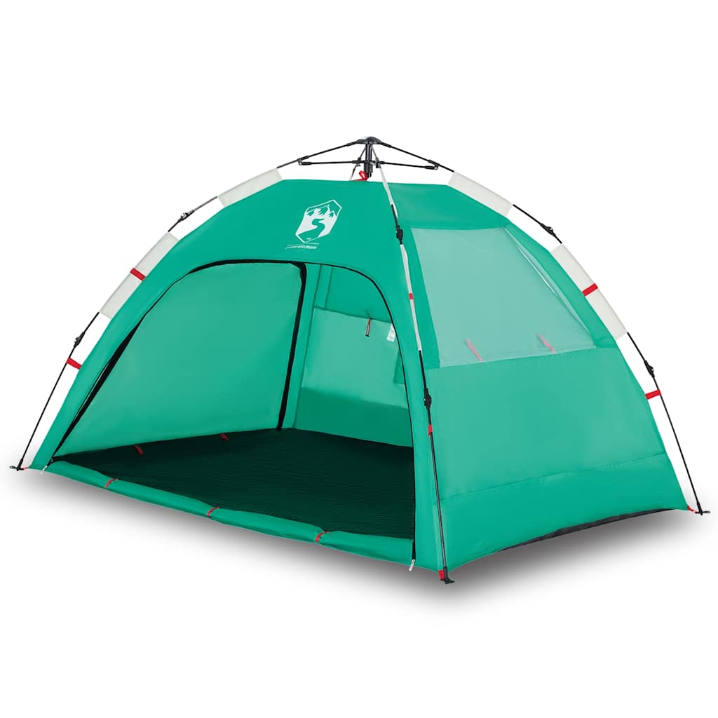 vidaXL Tenda praia 2 pessoas libertação rápida impermeável verde mar