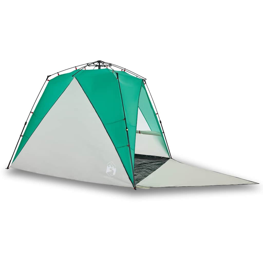 vidaXL Tenda praia 4 pessoas libertação rápida impermeável verde mar