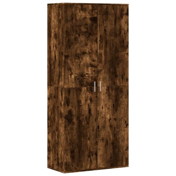 vidaXL Sapateira 80x39x178 cm Derivados de Madeira Carvalho Fumado - 726399773