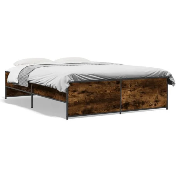 vidaXL Estrutura de Cama 120x200 cm Derivados Madeira/metal - 154897123