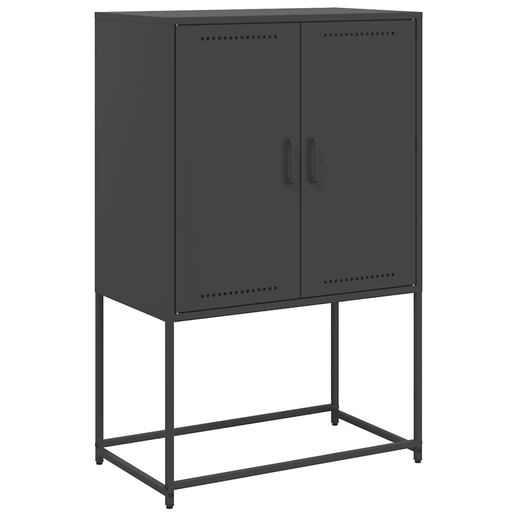 vidaXL Aparador alto 68,5x38,5x107 cm aço preto