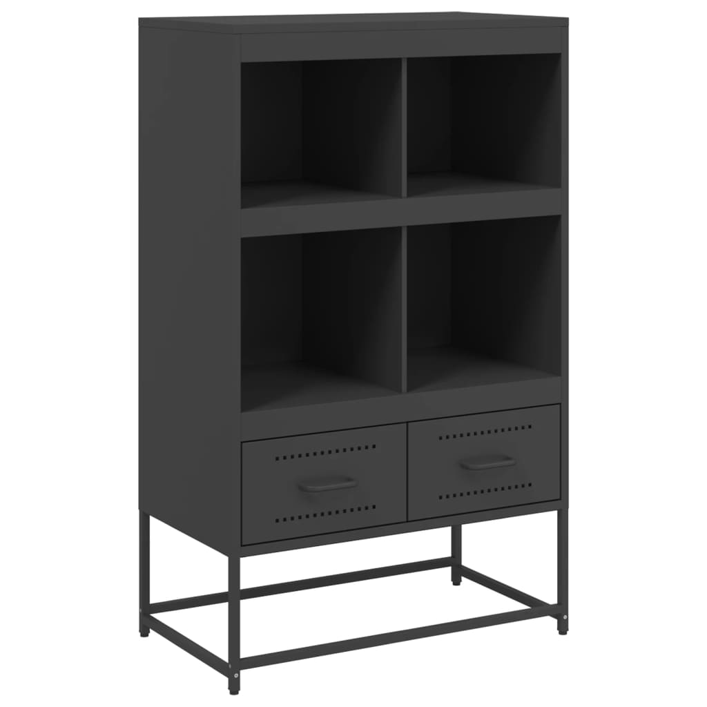 vidaXL Móvel alto 68x39x111,5 cm aço preto