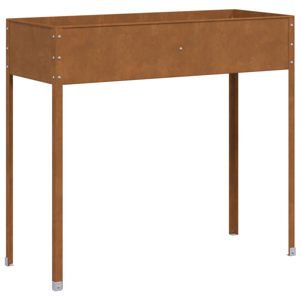 vidaXL Vaso/floreira 100,5x40,5x90 cm aço resistente às intempéries